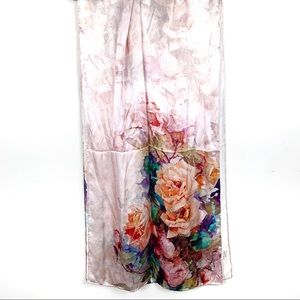 Floral 100% Silk Scarf
